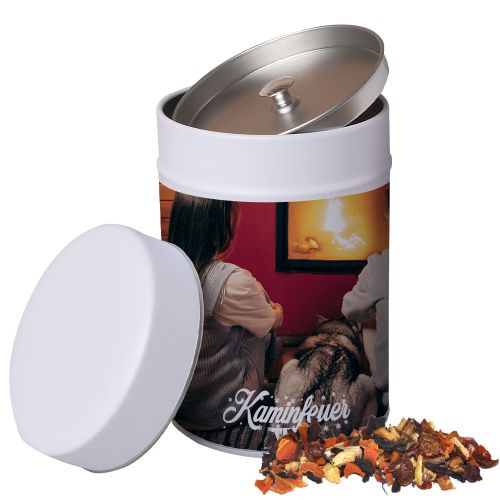 Fireplace tea, ca. 150g, metal tin maxi with label
