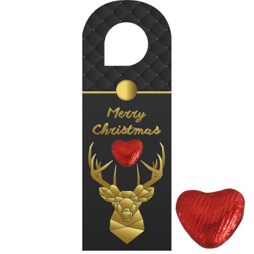 Chocolate hearts, ca. 5g, express door hanger with print
