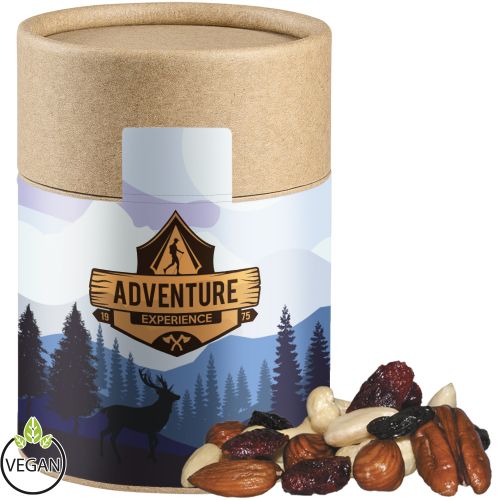 Premium trail mix, ca. 80g, cardboard can midi with label
