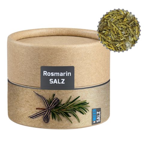 Rosemary salt, ca. 52g, cardboard can mini with label