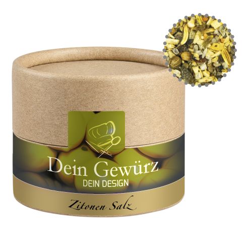 Lemon salt, ca. 75g, cardboard can mini with label