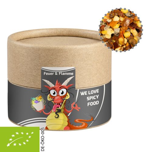 Organic fire and flame spice, ca. 40g, cardboard can mini with label