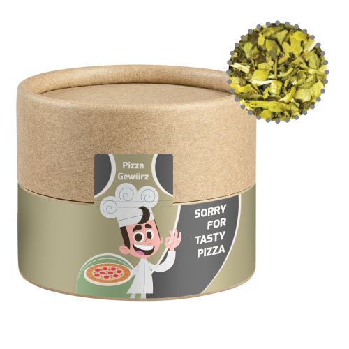 Pizza herb, ca. 10g, biodegradable eco cardboard can mini with label