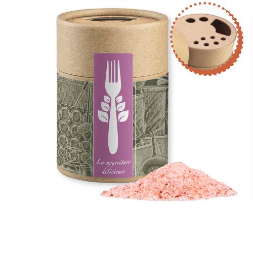Pink crystal salt, ca. 135g, cardboard shaker