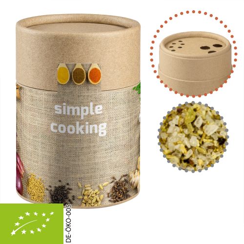 Organic herb salt, ca. 80g, cardboard shaker with label