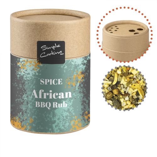 African BBQ, ca. 75g, biodegradable eco cardboard shaker with label