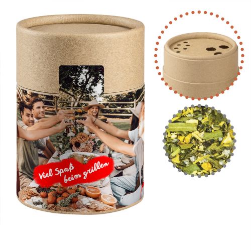 BBQ herbal rub, ca. 50g, cardboard shaker with label
