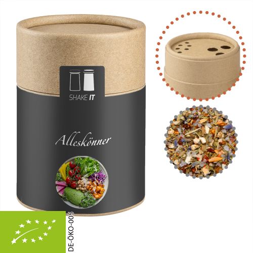 Organic all-rounder spice, ca. 75g, cardboard shaker with label