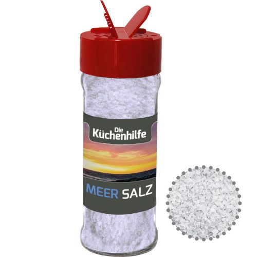 Sea salt, ca. 80g, spice shaker with label