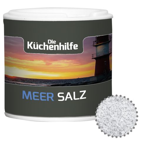 Sea salt, ca. 50g, cardboard spice shaker with label