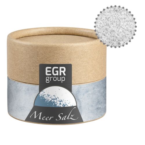 Sea salt, ca. 75g, cardboard can mini with label