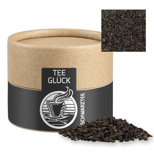 Black tea, ca. 15g, cardboard can mini with label