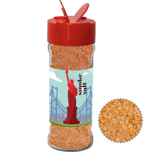 Smoke salt coarse, ca. 90g, spice shaker with label