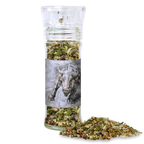 Scrambled egg spice, ca. 50g, transparent spice mill with label