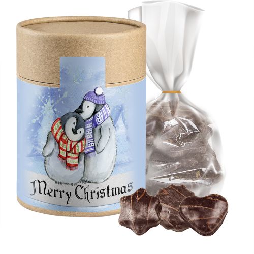 Choco gingerbread mix, ca. 100g, pouch in cardboard can maxi with label