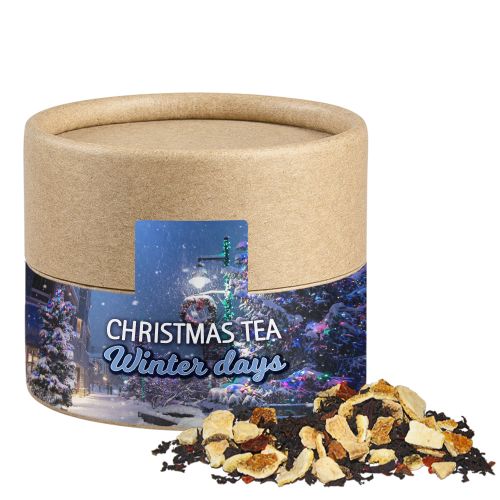 Winter days tea, ca. 30g, cardboard can mini with label