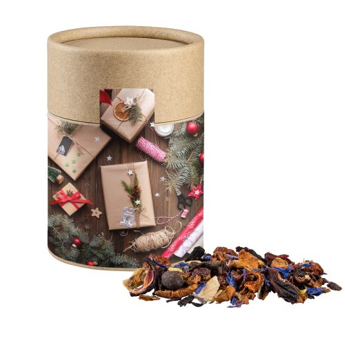 Christkindl tea, ca. 50g, cardboard can midi with label