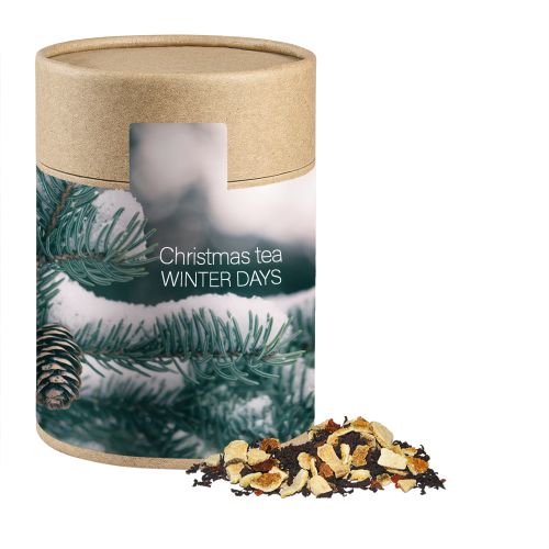 Winter days tea, ca. 150g, cardboard can maxi with label