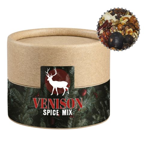 Christmas spice mix venison, ca. 30g, cardboard can mini with label