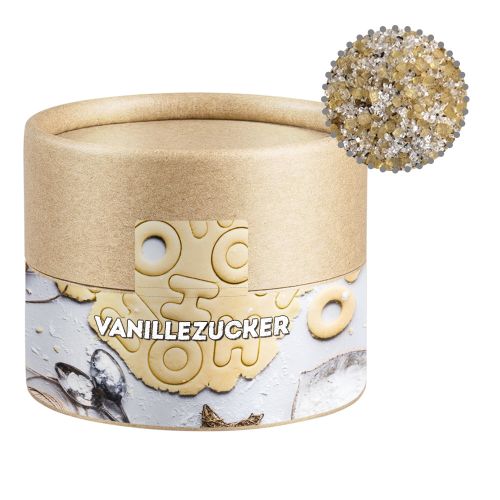 Vanilla sugar, ca. 55g, cardboard can mini with label