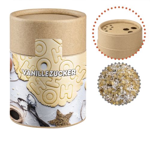 Vanilla sugar, ca. 150g, cardboard shaker with label