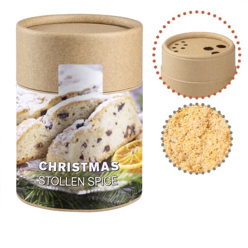 Spice mix stollen, ca. 85g, cardboard shaker with label