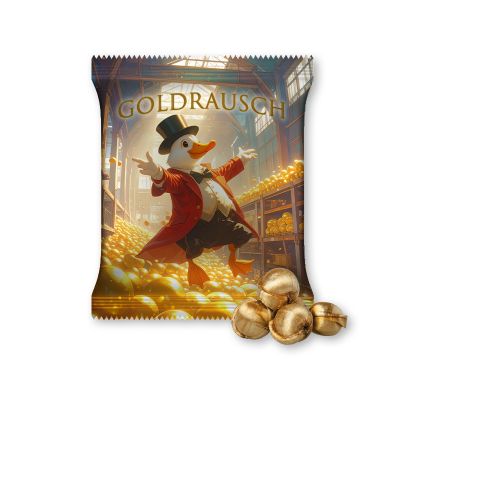 Golden nuts candy (vegan), ca. 17g, midi bag