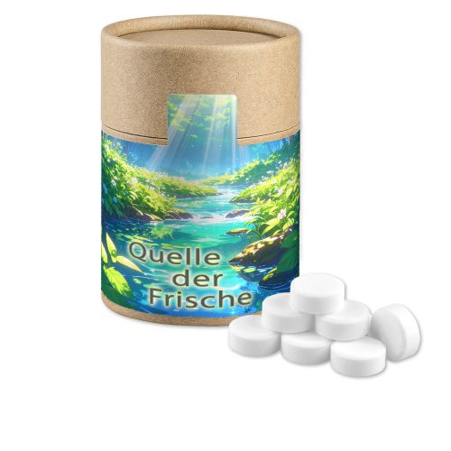 Peppermint drops sugar free (vegan), ca. 80g, cardboard can midi