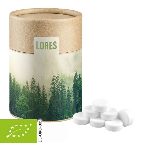 Organic peppermint drops (vegan), ca. 80g, cardboard can midi