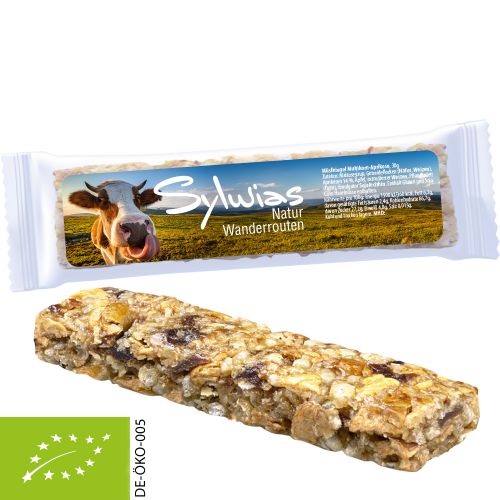 Organic cereal bar apricot (vegan), 30g, express flowpack with label