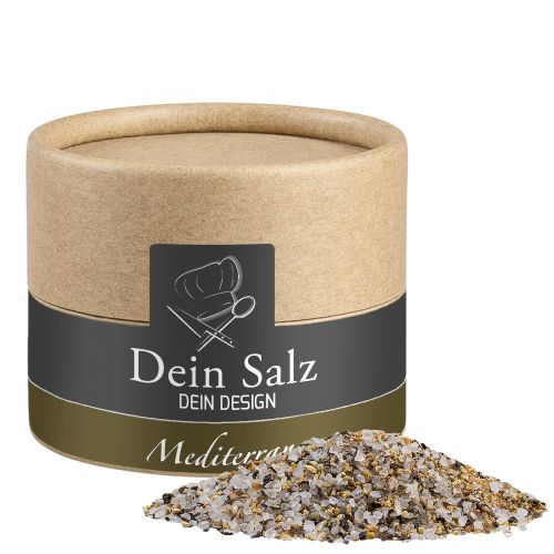 Mediterranean salt, ca. 50g, cardboard can mini with label