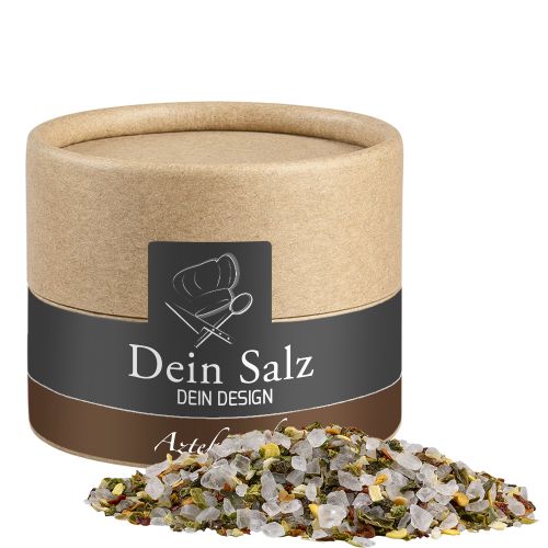Aztec salt, ca. 45g, cardboard can mini with label