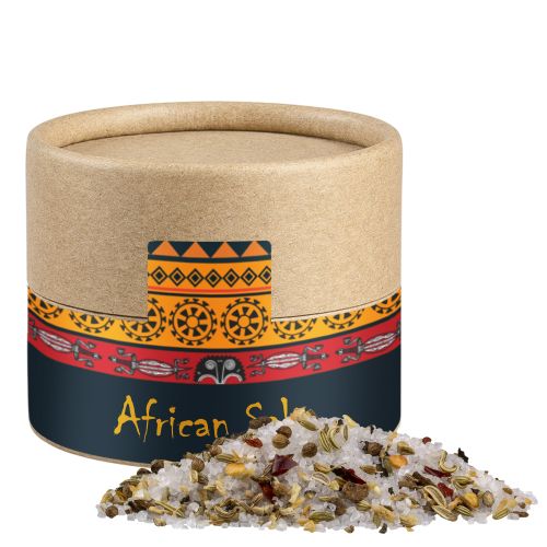 African salt, ca. 50g, cardboard can mini with label
