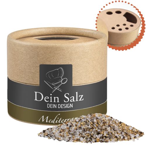 Mediterranean salt, ca. 50g, cardboard shaker mini with label