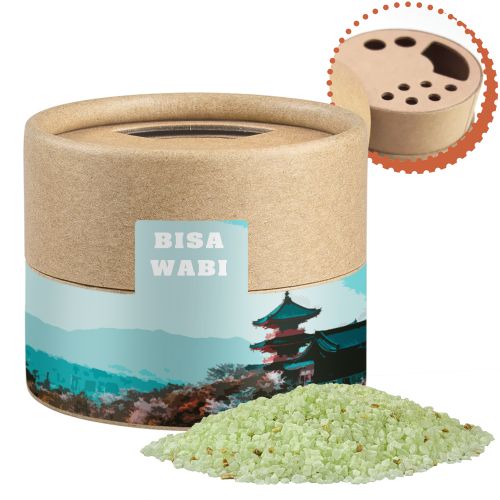 Wasabi salt, ca. 50g, cardboard shaker mini with label