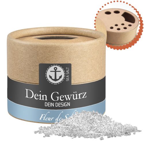 Fleur de Sel, ca. 40g, cardboard shaker mini with label