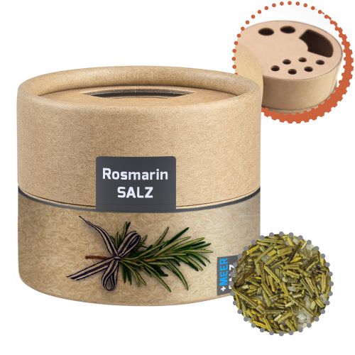 Rosemary salt, ca. 52g, cardboard shaker mini with label