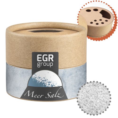Sea salt, ca. 75g, cardboard shaker mini with label