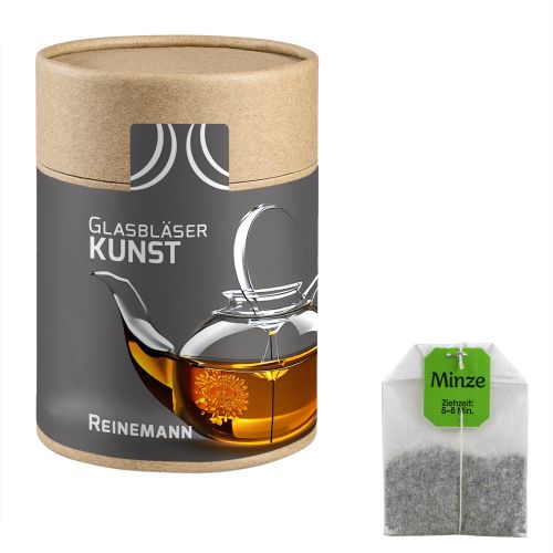 Bag of tea mint, ca. 22,5g, cardboard can maxi with label