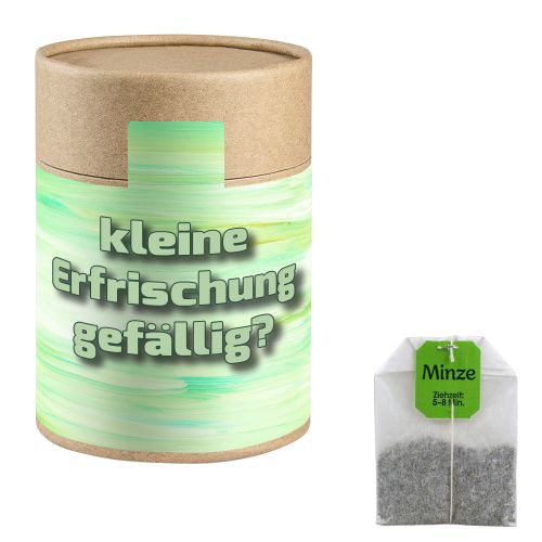 Bag of tea mint, ca. 22,5g, cardboard can maxi