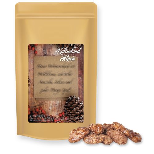 Burnt almonds, ca. 80g, midi pouch with label