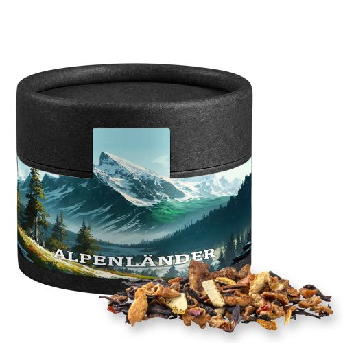 Grandmas baked apple tea, ca. 25g, cardboard can mini black with label