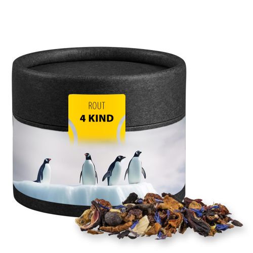 Christkindl tea, ca. 25g, biodegradable eco cardboard can mini black with label