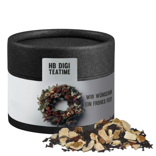 Winter days tea, ca. 30g, cardboard can mini black with label