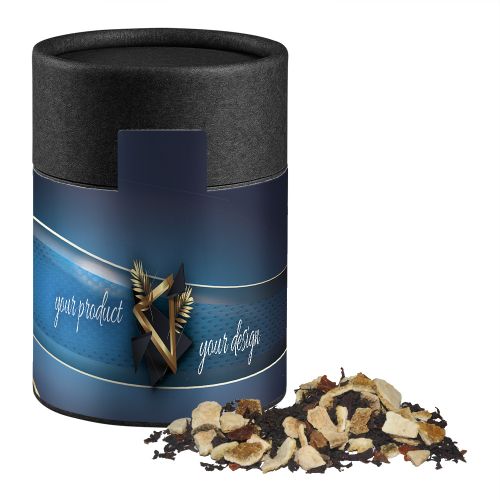 Winter days tea, ca. 50g, cardboard can midi black with label