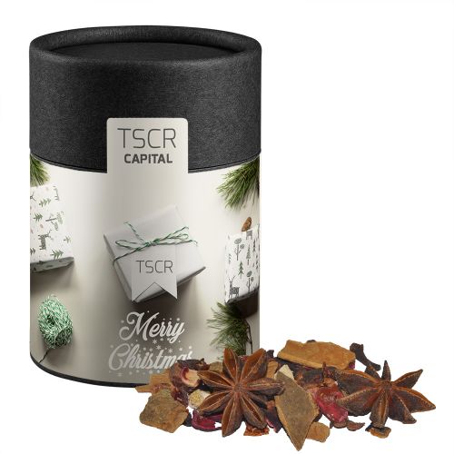 Mulled wine spice, ca. 45g, cardboard can midi black with label