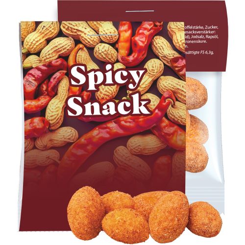 Chili peanuts , ca. 10g, express midi bag with promotional flyer