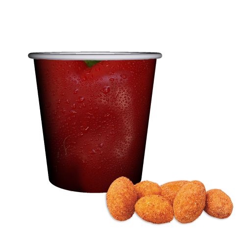 Chili peanuts , ca. 30g, mini snack cup