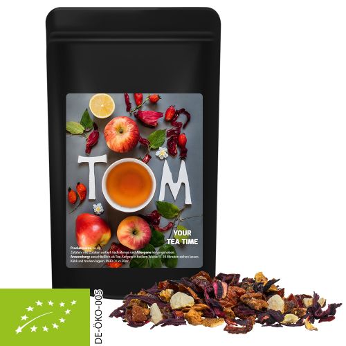 Organic fruit tea good mood, ca. 50g, midi stand up pouch black with label