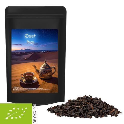 Black tea, ca. 40g, midi stand up pouch black with label